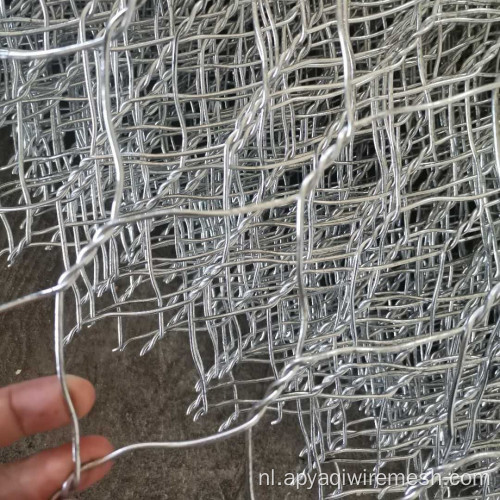 PVC gecoate zeshoekige Gabion -draadgaas